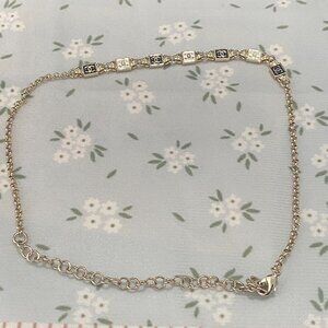 Chanel Inlaid Classic Double C Logo Black And White Enamel Necklace